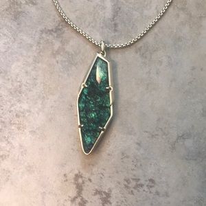 KendraScott Beatrice necklace w blue/green pendant